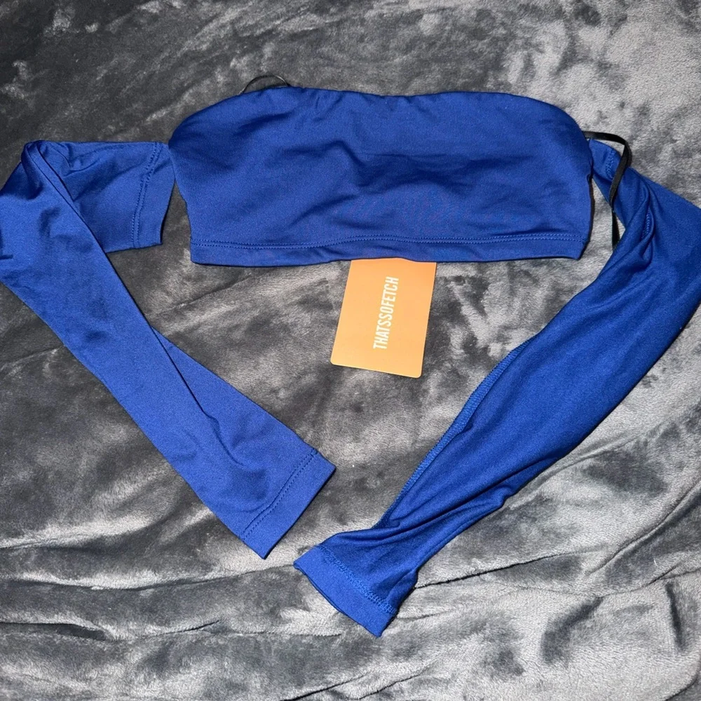 NWT Thatssofetch Off-Shoulder Crop Top - Picture 3 of 5